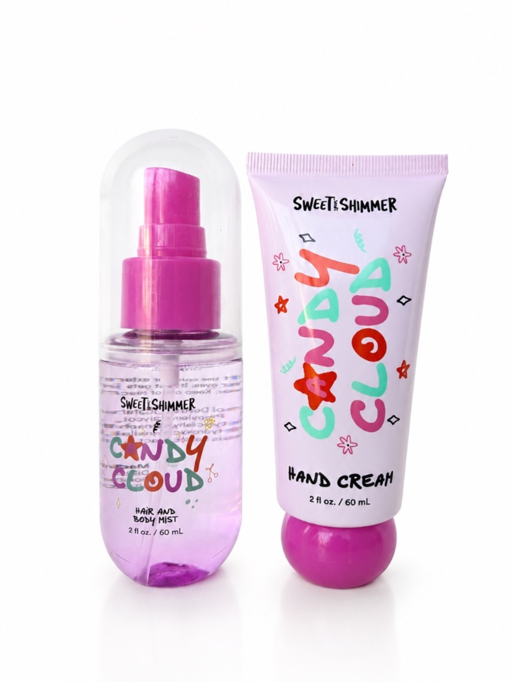 Sweet & Shimmer Candy Cloud Gift Set Hair & Body Mist + Hand Cream Set